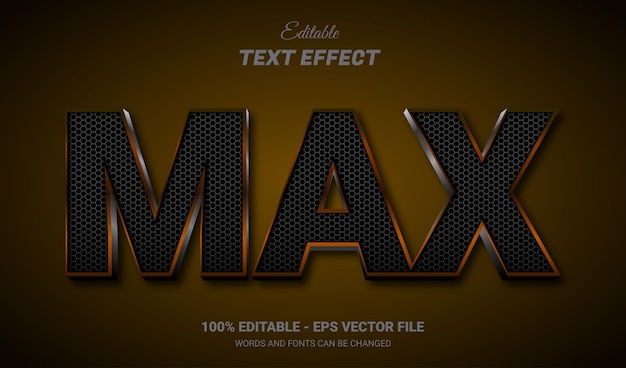 efecto de texto 3d editable máximo