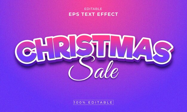 Efecto de texto 3d editable de navidad vector premium vector premium