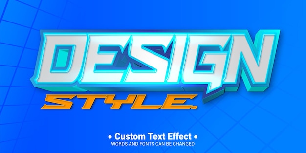 Vector efecto de texto 3d editable o estilo gráfico libre