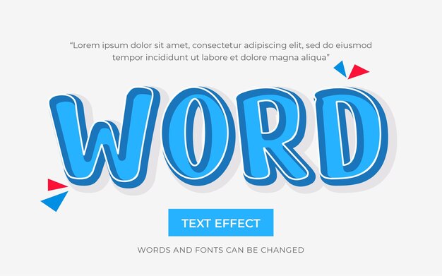 Efecto de texto 3D editable o estilo de texto gráfico