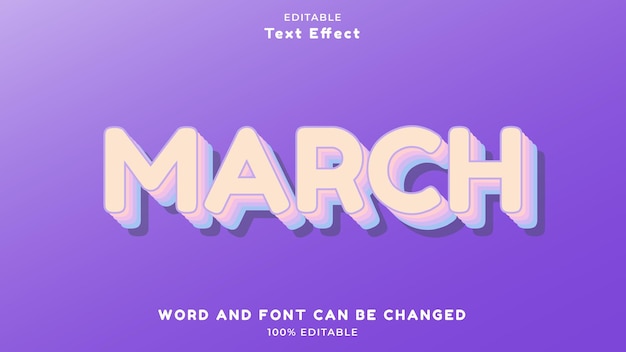 Efecto de texto 3D editable sobre fondo morado Rainbow Basic RGB