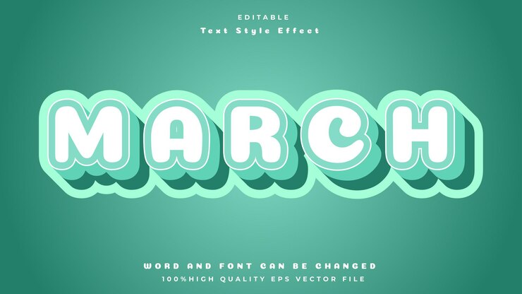Vector efecto de texto 3d editable sobre fondo verde tosca