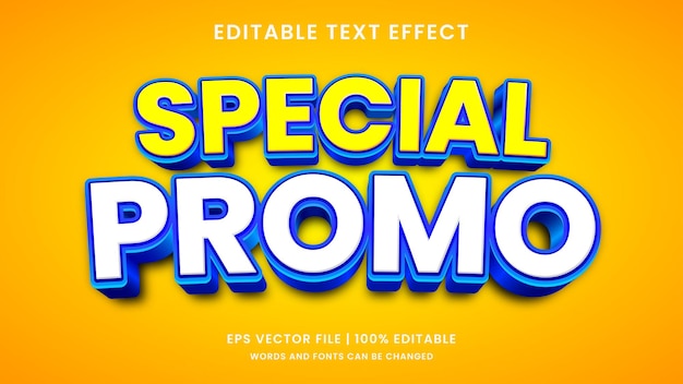 Efecto de texto 3D editable de venta especial