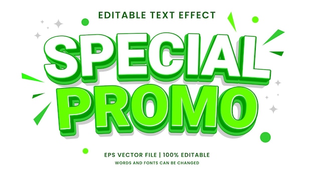 Efecto de texto 3D editable de venta especial