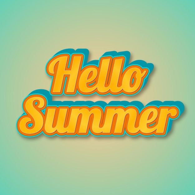 Vector efecto de texto 3d editable para el verano