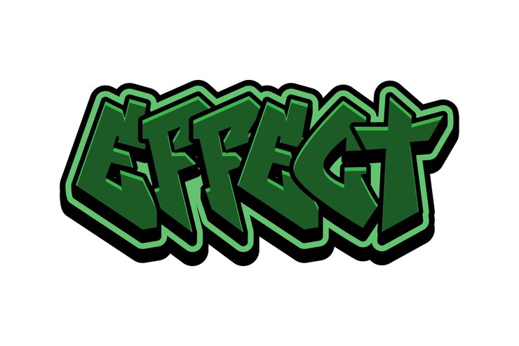 Vector efecto de texto 3d con el efecto de la palabra