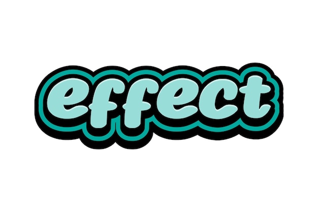 Efecto de texto 3D con el efecto de la palabra