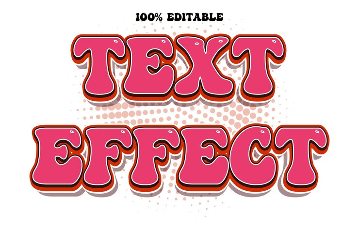 Vector efecto de texto 3d, efecto de texto editable 3d, plantilla de efecto de texto editable 3d