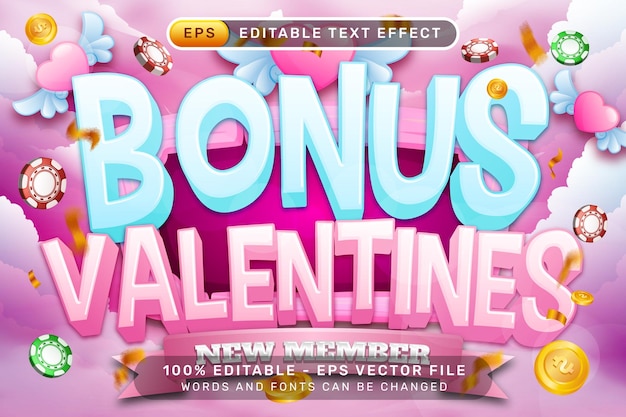 efecto de texto 3D y efecto de texto editable
