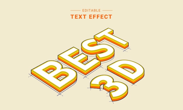 El efecto de texto 3d es un efecto de texto increíble que hará que sus diseños sean más atractivos. fácil de usar, simplemente cambie el texto en su tienda de estilos gráficos vectoriales de illustrator.