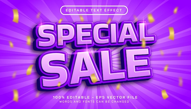 efecto de texto 3D especial y efecto de texto editable