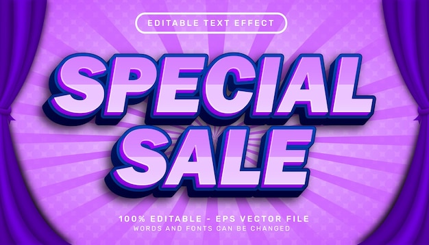 efecto de texto 3D especial y efecto de texto editable