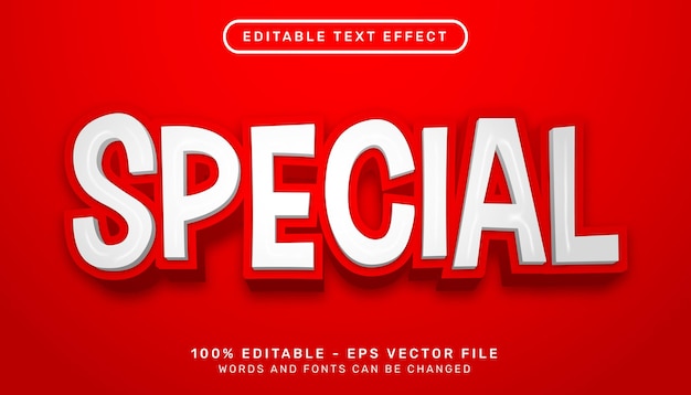 Efecto de texto 3d especial y efecto de texto editable