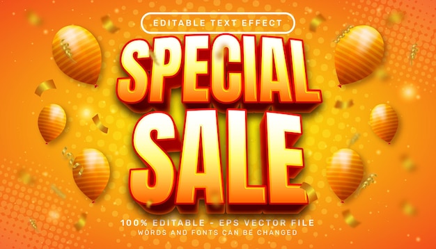 efecto de texto 3D especial y efecto de texto editable