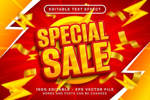 efecto de texto 3D especial y efecto de texto editable