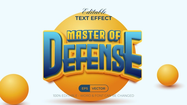 Efecto de texto 3D Estilo de juego deportivo Efecto de texto editable