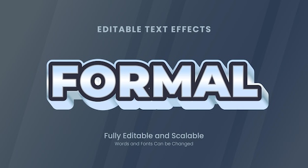 Efecto de texto 3D formal
