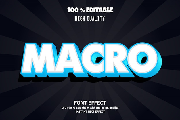 Efecto de texto en 3D, fuente editable