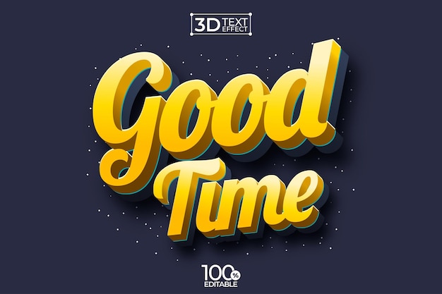 Efecto de texto 3D Good Time