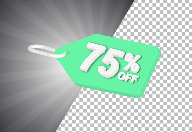 Efecto de texto 3D del icono de venta de descuento porcentual vectorial