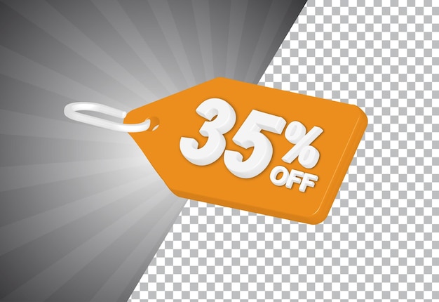 Efecto de texto 3D del icono de venta de descuento porcentual vectorial