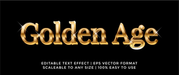 Efecto de texto 3d luxury gold font