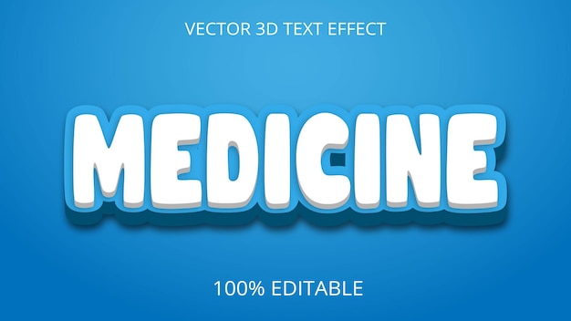 Efecto de texto 3d de medicina