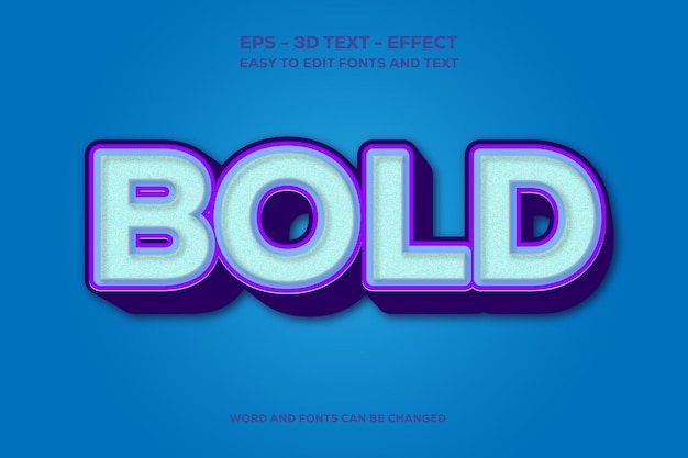 Efecto de texto 3D en negrita