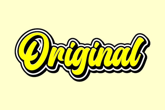 Efecto de texto 3D con la palabra original