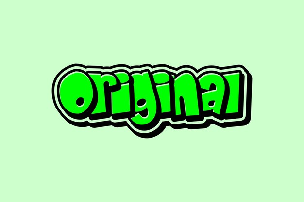 Efecto de texto 3D con la palabra original