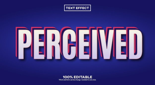 Efecto de texto 3D percibido