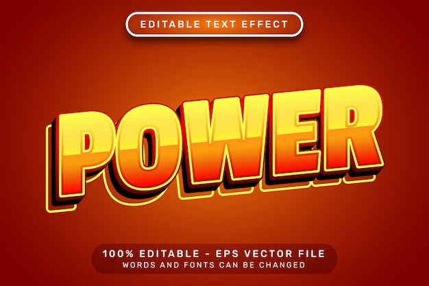 efecto de texto 3d potente y efecto de texto editable