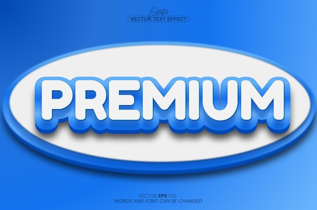 Vector efecto de texto 3d premium