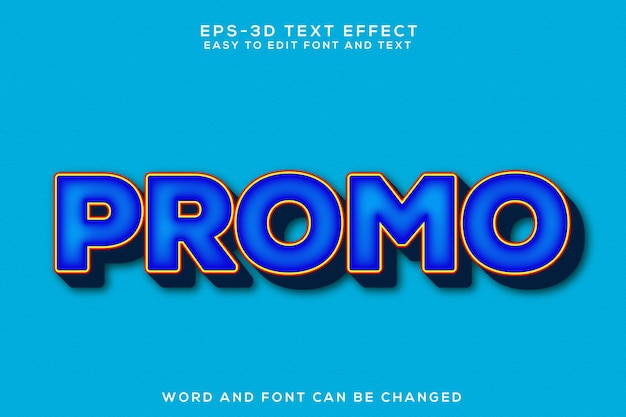 Efecto de texto 3D de promoción