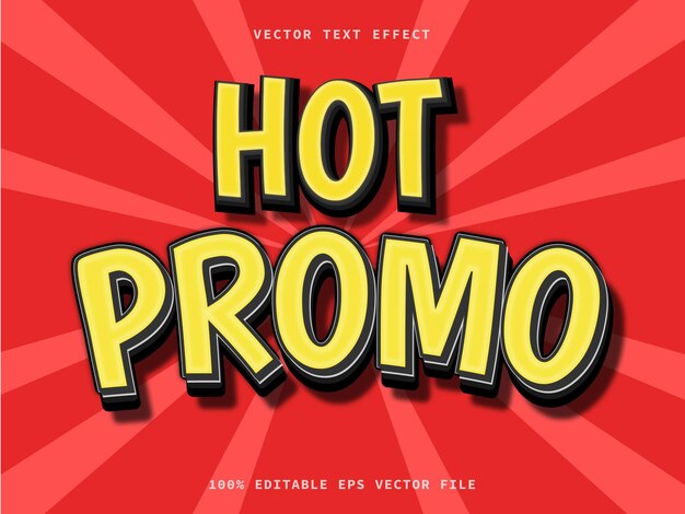 Efecto de texto 3D promocional caliente