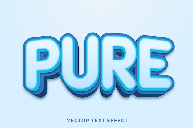Efecto de texto 3d puro
