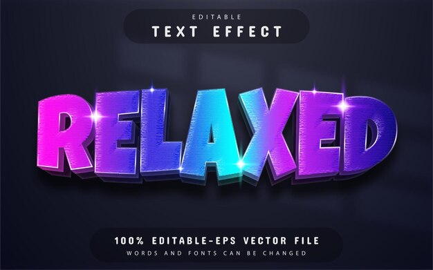 Efecto de texto 3d relajado editable