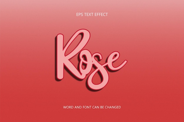 Efecto de texto 3D rosado