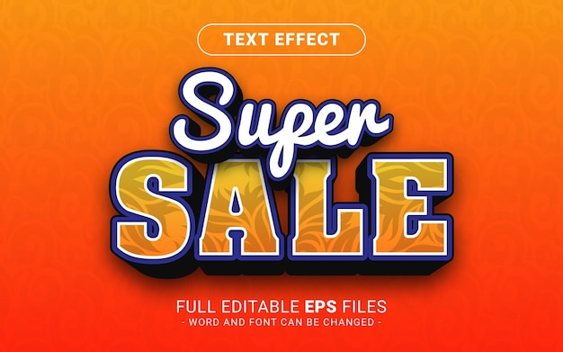 Efecto de texto 3D super venta