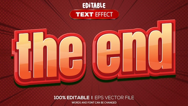 Efecto de texto 3D el tema final