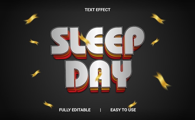 Efecto de texto 3D totalmente editable