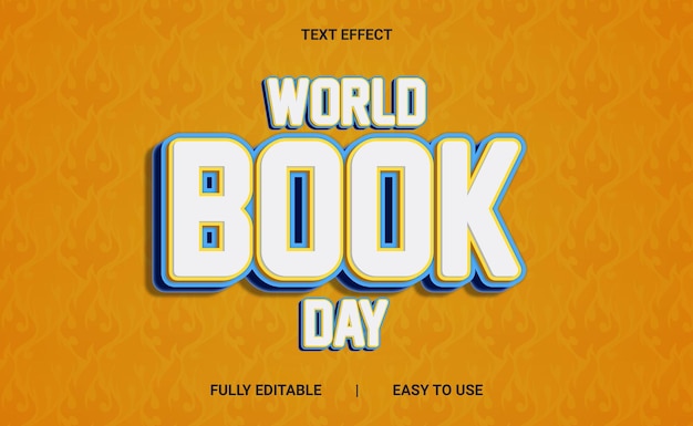Efecto de texto 3D totalmente editable