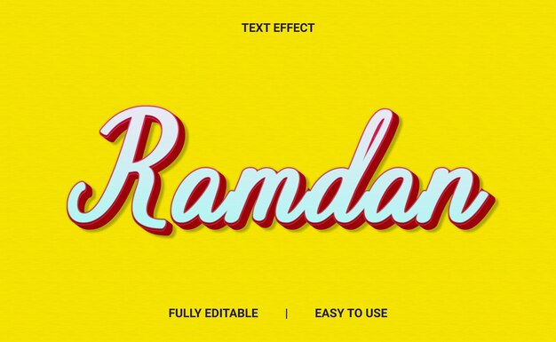 Efecto de texto 3D totalmente editable