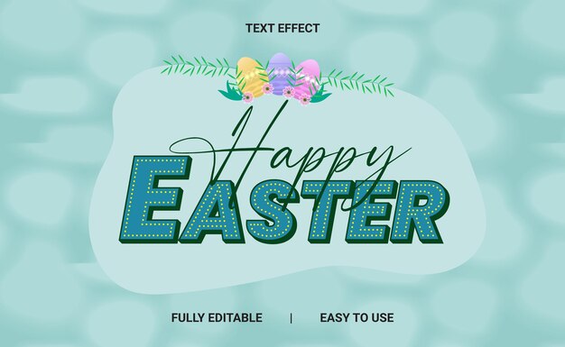 Efecto de texto 3D totalmente editable