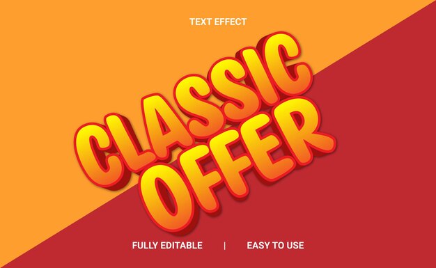Efecto de texto 3D totalmente editable