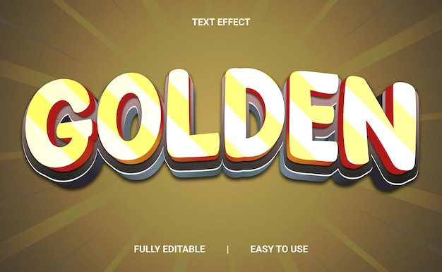 Efecto de texto 3D totalmente editable