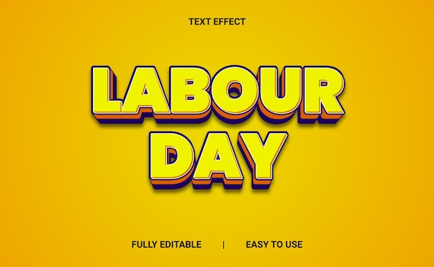 Efecto de texto 3D totalmente editable