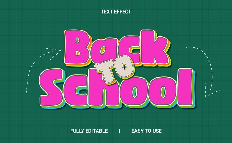 Vector efecto de texto 3d totalmente editable