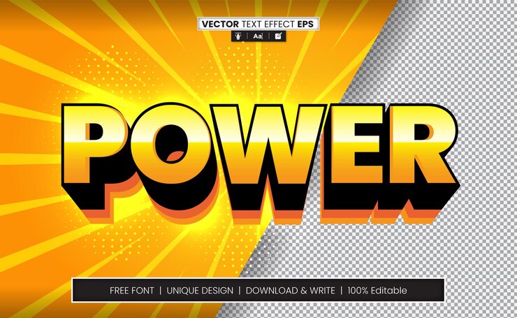 Vector efecto de texto 3d totalmente editable.