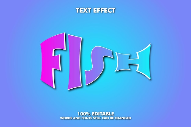 Efecto de texto 3D único Archivo editable completo